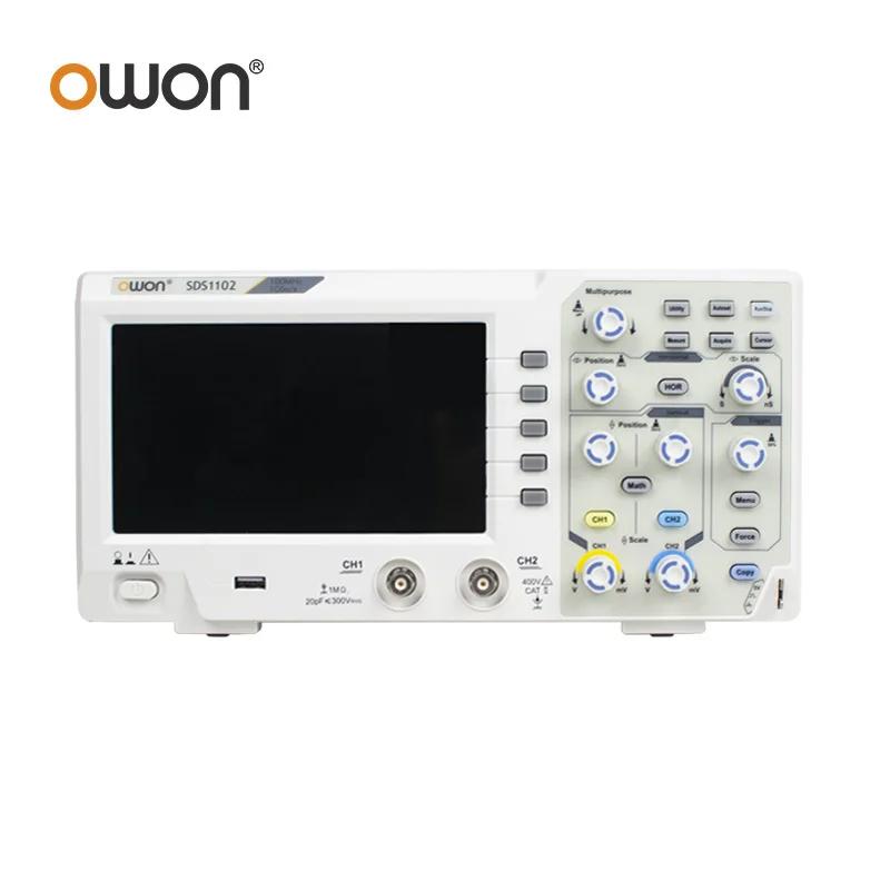 OWON ʰ  丮 Ƿν, SDS1102, 100MHz, 1GS/s, 2 ä SCPI  , 7 ġ LCD 